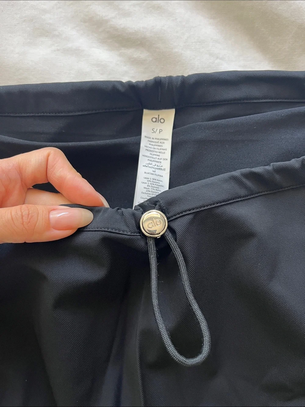 ALO Yoga Black Skirt with Built-In Short